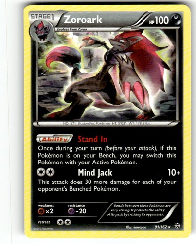 2015 Pokemon BKT Zoroark 91/162 Holo