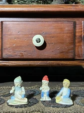 VTG Set Of 3 Wade Whimsies Lucky Fairy Folk Leprechauns Gnomes Pixies Ireland