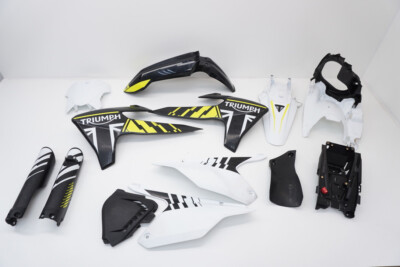 2024 Triumph TF250X Complete Plastic Kit OEM Fenders Shrouds Side