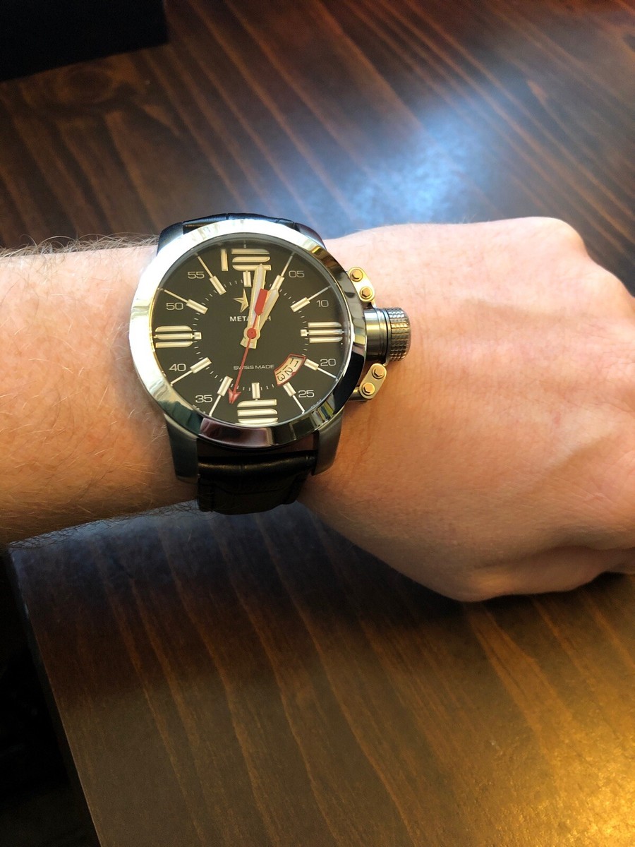 Montre Métal Metal.CH 1132,47 - Pour Homme - Avec 2 Bracelets Cuir Et Boîte - Occasion