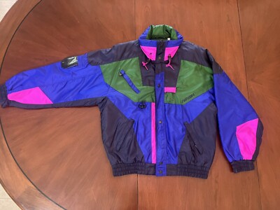 Vintage Color Block NEVICA Jacket 42 FS 12.9 Ski Classic Green