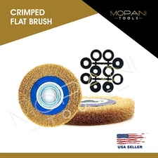 1 x 8" INCH ROUND BRASS WIRE BRUSH WHEEL FOR BENCH GRINDER | RUST/PAINT REMOVAL