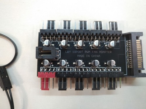 10 fach FAN HUB - PC Lüfter Steuerungsplatine - PWM Signal in - SATA für Power - Bild 3 von 6