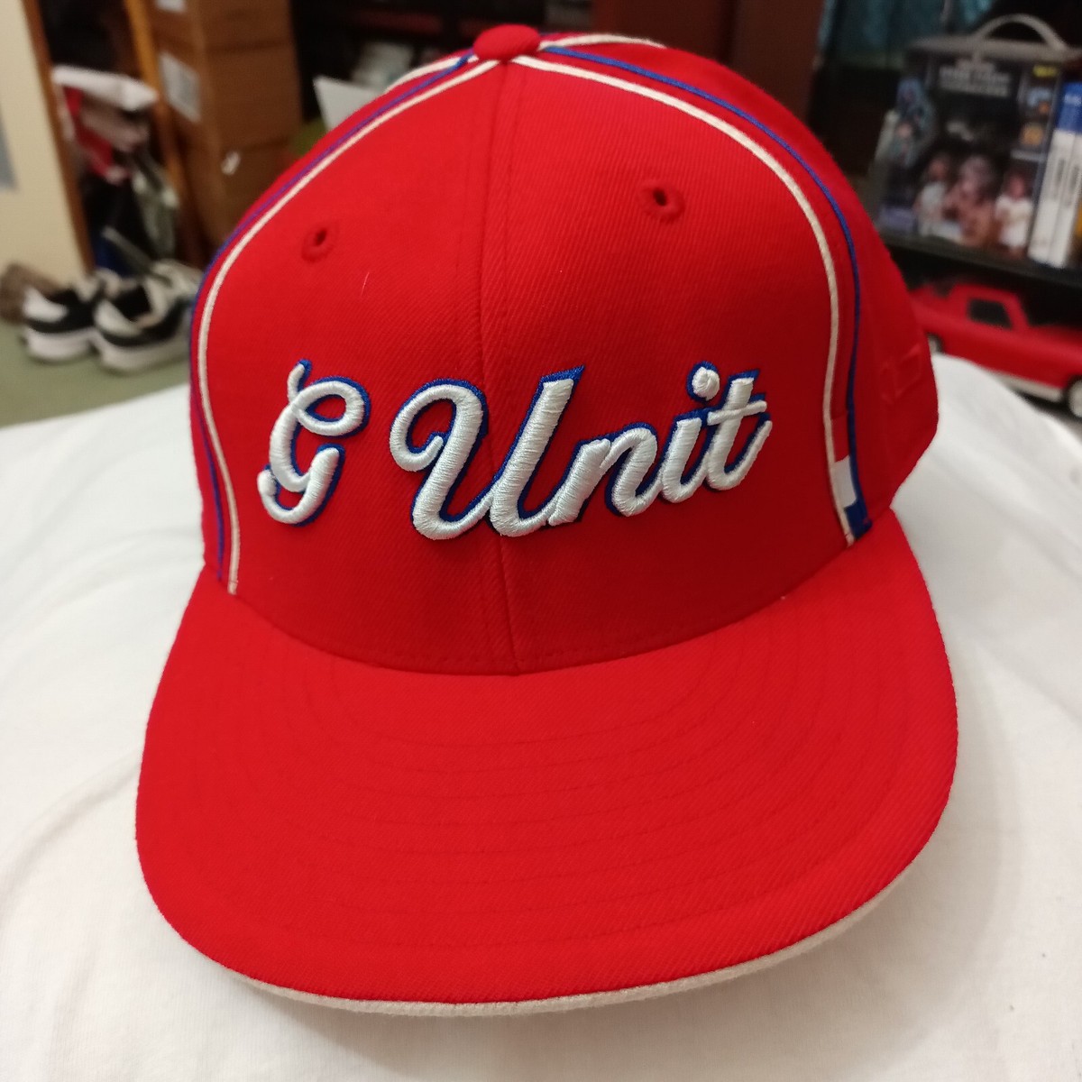 帽子 50cent gunit made in usa newera 61cm Vintage G Unit 50 Cent Hat Red Reebok 7 5/8 Fitted 85% Wool