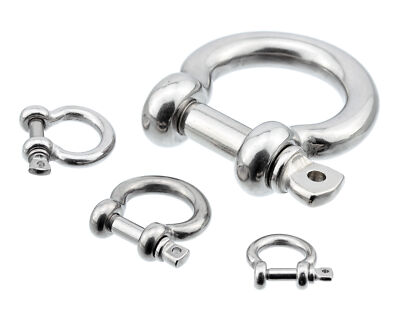 Schäkel rund geschweift Ø4 bis Ø16 Edelstahl rostfrei A4 V4A 316 Rundschäkel