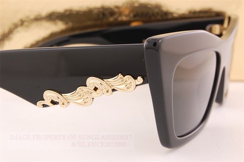 Brand New Dolce & Gabbana Sunglasses DG 4435 501/87 Black/Dark Grey Women - Picture 4 of 5