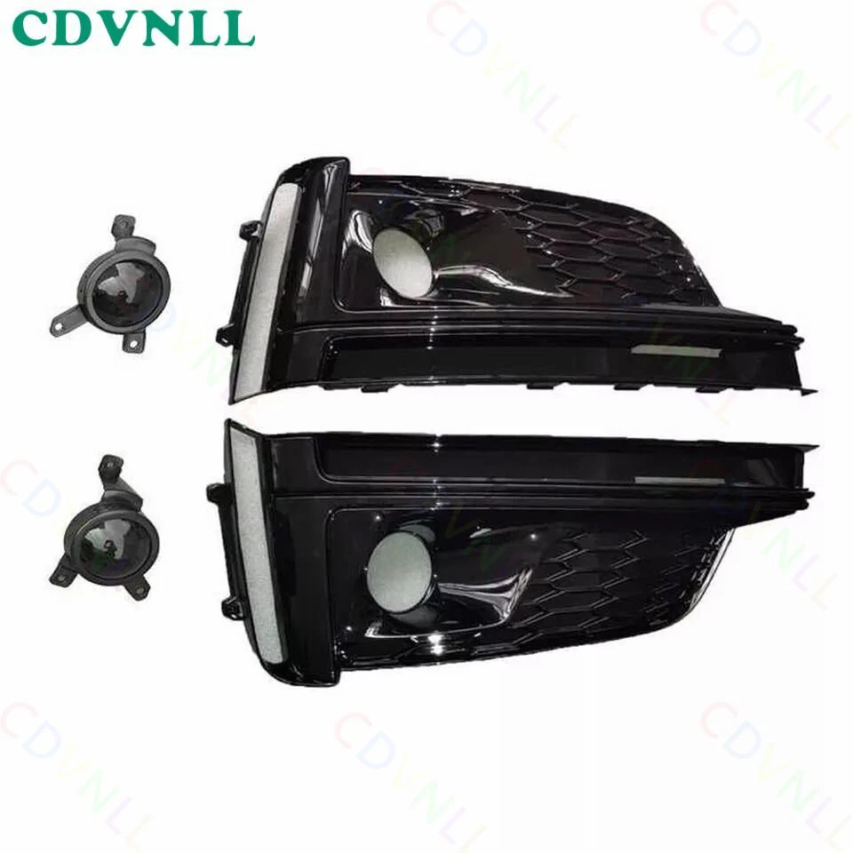 Пара решеток крышек противотуманных фар переднего бампера для Audi S5 2017 2018 2019 годов выпуска с ACC - Изображение 2 из 4