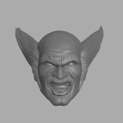 Heihachi v4 Tekken custom head for Marvel Legends & 1:10 & 1:6 & 1:18 figures