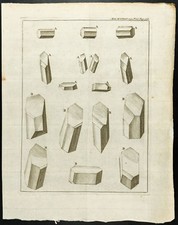 1777 - Incisione Chimica Cristalli Di Borace - Accademia Reale Scienze