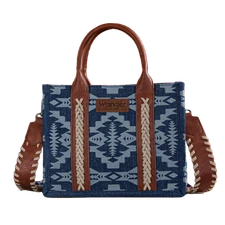 Wrangler Ladies Southwestern Print Small Canvas Jean Tote Crossbody Bag WG2212-