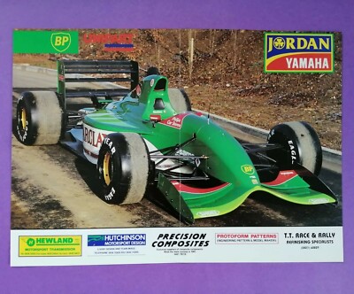 altes Poster 7UP Jordan Yamaha Andrea Modena, Formel 1 Grand Prix 1991, 30x45cm