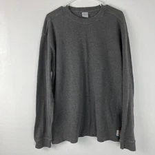 Carhartt Mens Tunic Top Sweatshirt Sz L Long Sleeve Crewneck 100% Cotton Gray