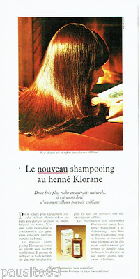 ADVERTISING ADVERTISING 016 1978 Klorane Henna Shampoo