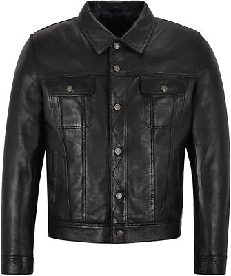 A LEATHER【NEW】TRUCKER JACKET サイズ50 A LEATHER【NEW】TRUCKER JACKET サイズ50