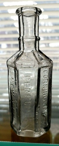 Rare Antique Corning & Tappan Ornate Paneled Perfume Bottle NY New York Perfumer