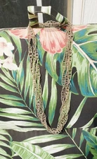 Vintage Silver Necklace,  Spun Silver Infinity Necklace 72" Long Womens Necklace