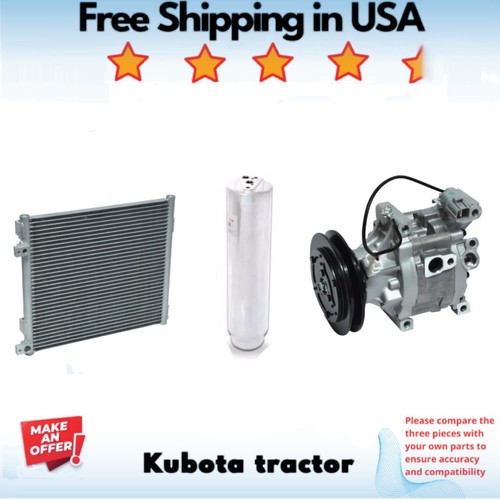 Condenser, Compressor & Receiver A/C Fit Kubota ,M108S,M5700,M6800,M8200,M9000, - 第 1/3 張圖片