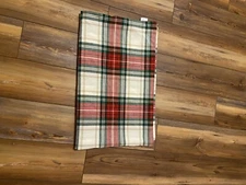 Tartan Plaid Christmas Tablecloth St Nich Sq Cott/Poly Red Green & White 54x 84