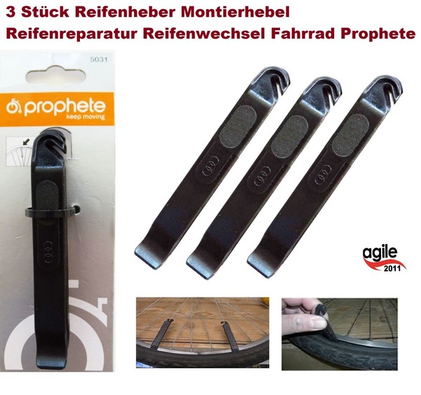 3 StüCk Reifenheber Montierhebel Reifenreparatur Reifenwechsel Fahrrad Prophete-image