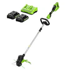 Greenworks 48V (2x24V) 15 inch String Trimmer w/ 2 2.0Ah USB Battery and Charger