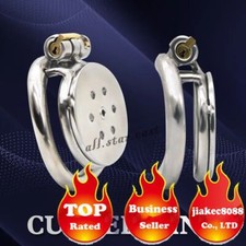 Small Flat Lock Chastity Device with Arc Ring Chastity Cage Preventing Cheating