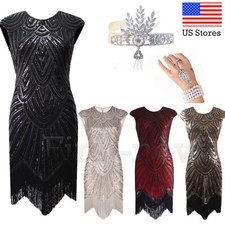1920s Flapper Dresses Great Gatsby Dress Vintage Evening Party Sequins Prom Gown
