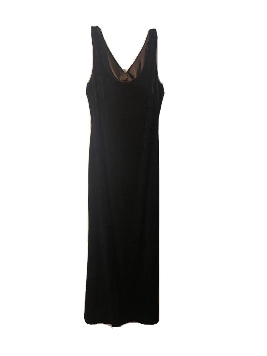 Jupe Longue Noire En Velours Stretch NIKI LIVAS - Avec Inserts Transparents Sur Les Jambes - Taille S - Occasion TBE