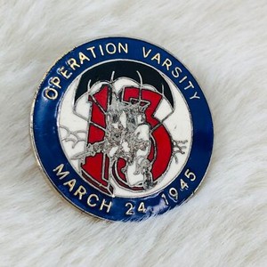 Vtg 1986 William Wm Spear Operation Varsity WW2 513th Parachute Regiment Pin