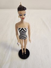 Barbie Brunette Debut Swimsuit 1959 Hallmark Club Ornament 1995 No Box