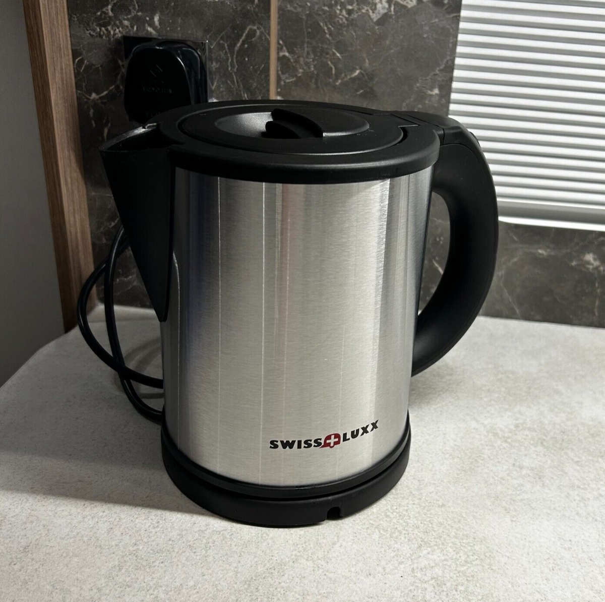 Low Wattage Cordless Kettle Stainless Steel Swiss Luxx Caravan 1L