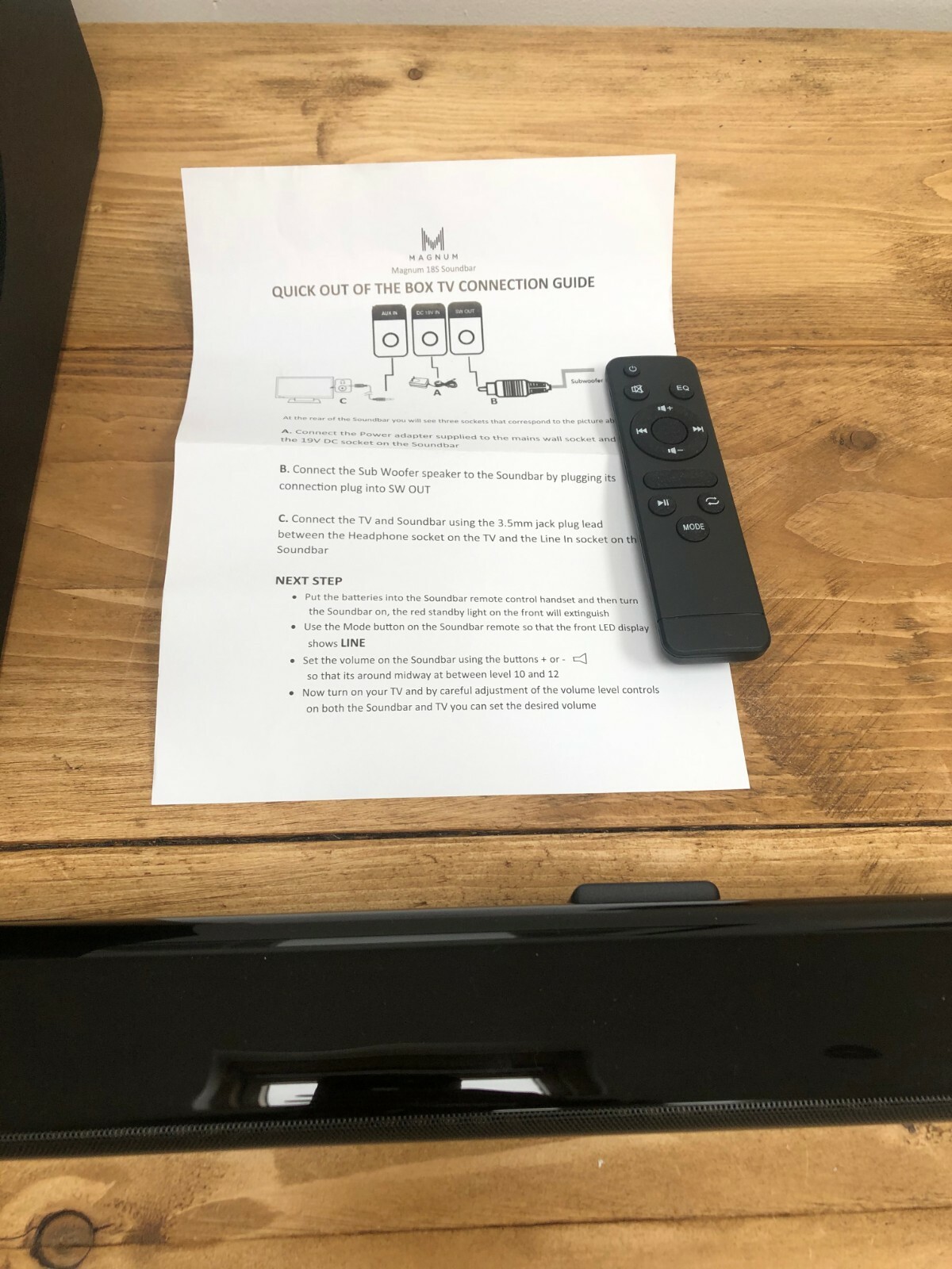 magnum 160w soundbar with subwoofer