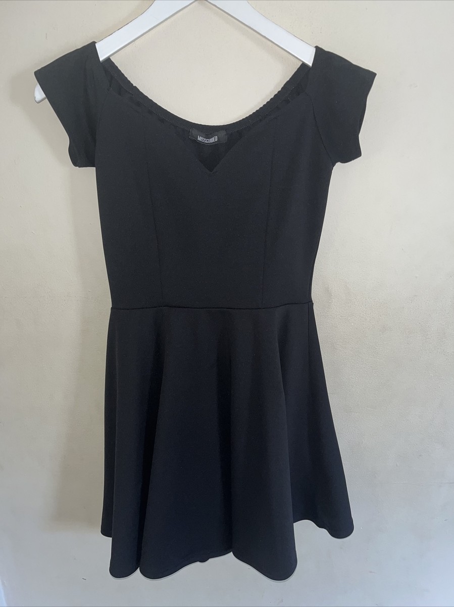 missguided little black dress Missguided Dress Women 6 Black Sheath Midi Sleeveless Square Neck Casual Solid