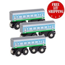 Thomas the Tank Engine Wooden Railway Express Coach Cars Wooden Train 3 Pcs