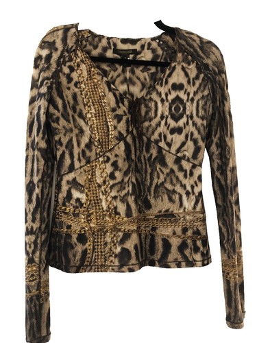 Class by Roberto Cavalli Multicolor Printed Jersey Top M | eBay