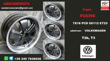 4 Cerchi Fuchs Nero 7x16 5x112 vw BULLI Transporter T2 T3 Wheels Felgen Llantas