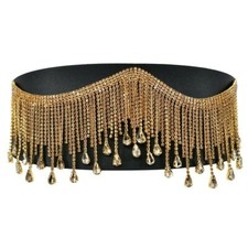 Donna Similpelle Largo Corsetto Cintura Girovita Cintura Lucido Diamante Nappa