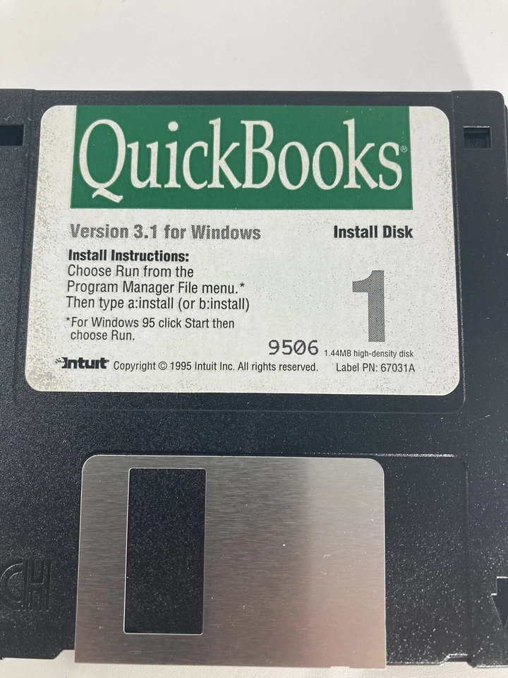 Vintage QuickBooks for Windows Version 3.1 PC Software 3.5” Disks Windows 3.1 - Image 4 of 4