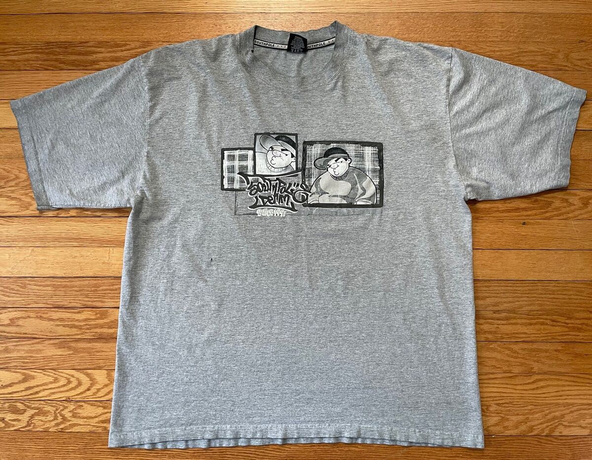 Vtg 90s SouthPole Denim Hip-Hop Cartoon JNCO Style Oversized T-Shirt Size 2XL Vtg 90s SouthPole Denim Hip-Hop Cartoon JNCO Style Oversized T-Shirt Size 2XL