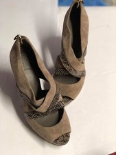 Tory Burch Grey High Heels Vintage size 10M $385 #21 TRY ON