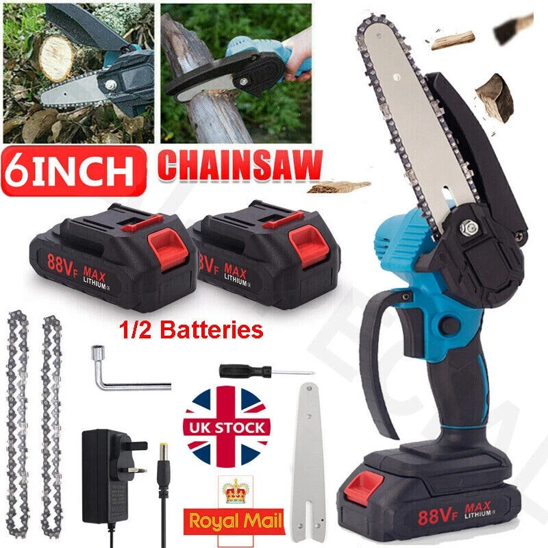 6 Inch Mini Cordless Chainsaw Handheld Electric Chainsaw Wood