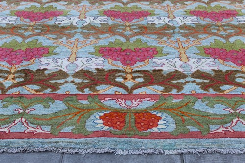 Vintage Traditional Hand Made Turkish Oushak Oriental Wool Blue Carpet 465x340cm - Picture 5 of 22