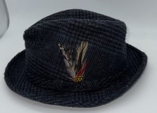 Men's 100% Wool Blues “Blues Brothers" Fedora Style Hat Adam NY Vintage