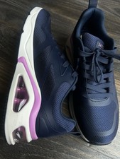 Skechers Navy Pink White Low Top Lace-Up Mesh...