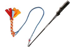 Interactive Flirt Pole Toy for Dogs   Agility Training  Exercise Chase Stick...