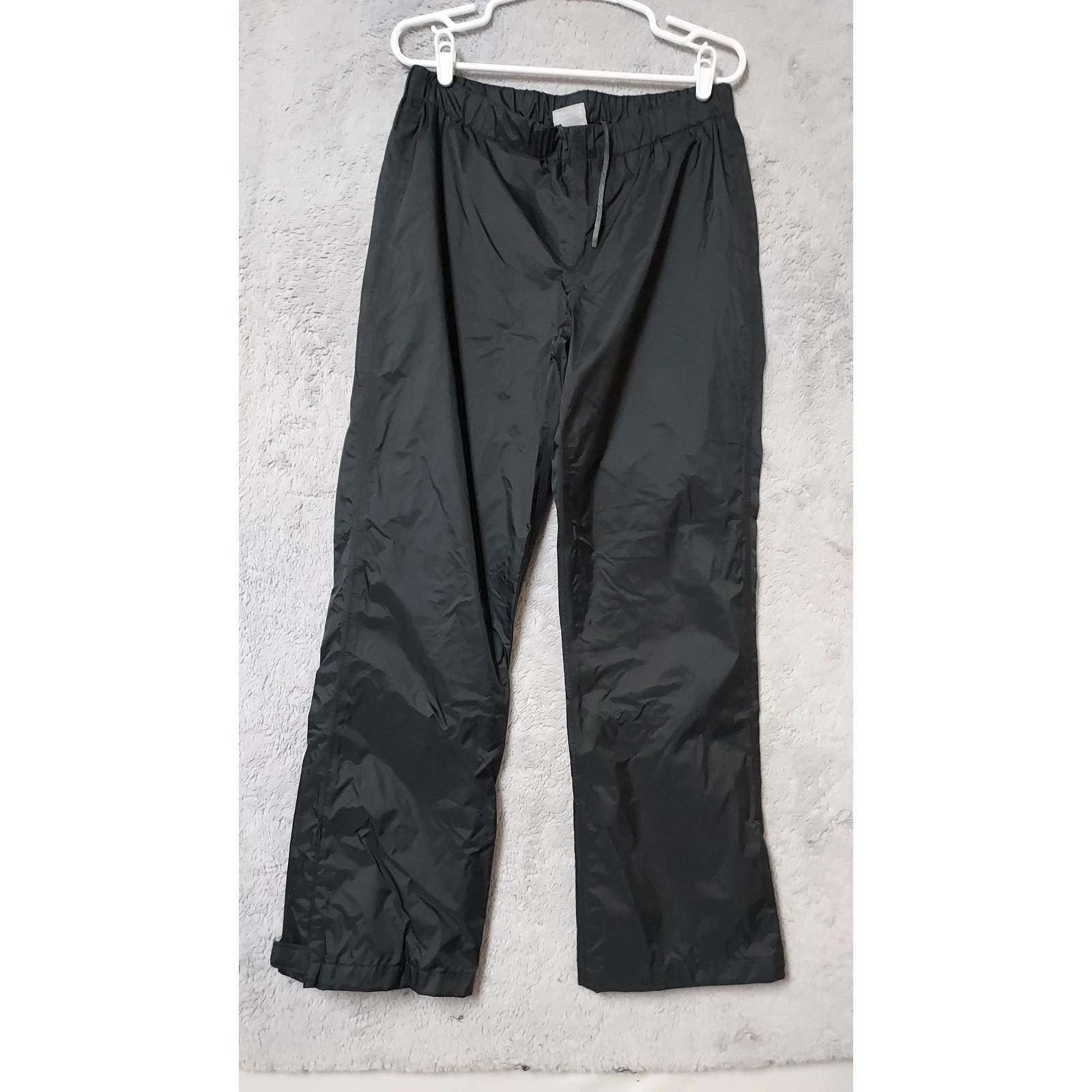 Columbia Rain Pants Mens Medium Black Hiking Outdoor Waterproof Omni Tech Golf