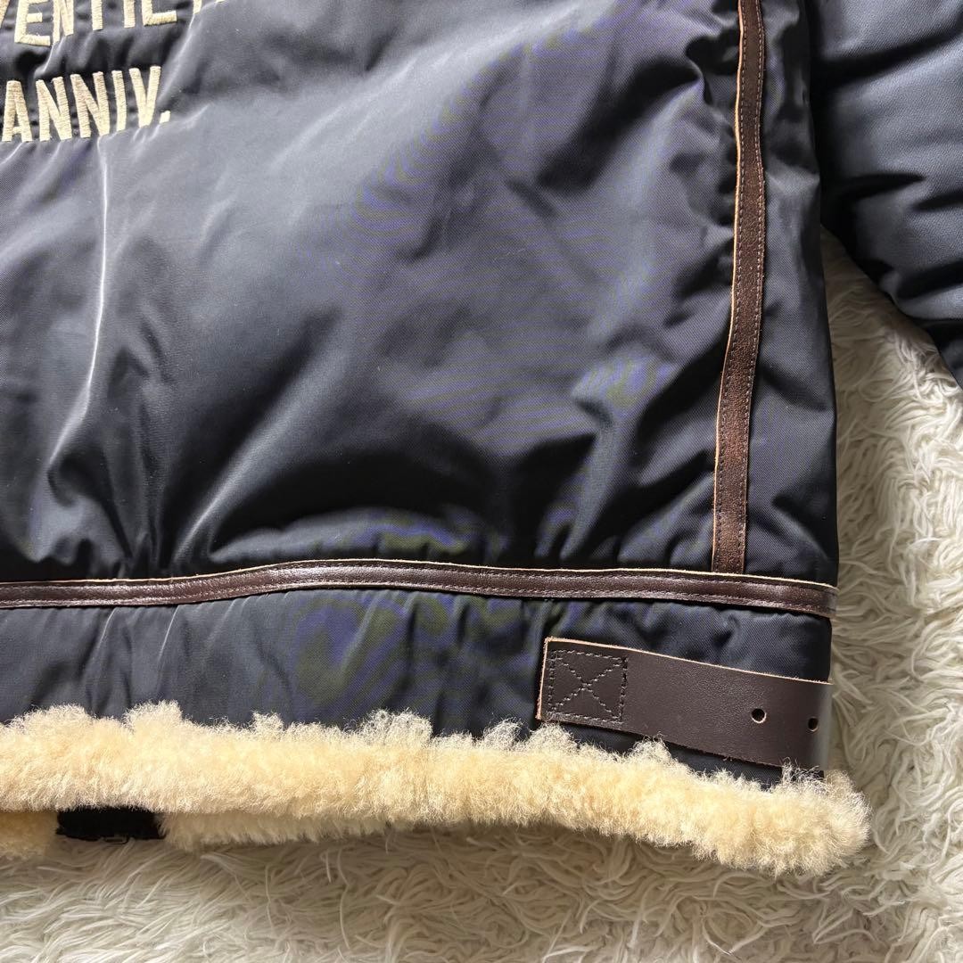 AVIREX B-3 Down Jacket Polyester Flight Jacket Bl… - image 12