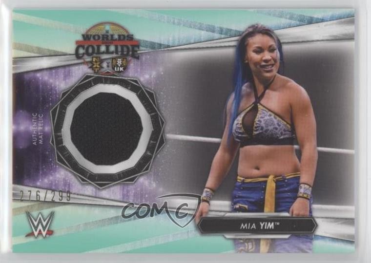 2021 Topps WWE Mat Relics NXT Worlds Collide Aqua 276/299 Mia Yim #MR-MY e6p