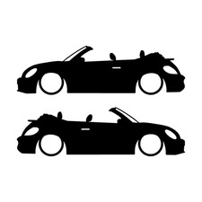 Set Of 2 Car Decal Stickers For Vw Beetle 2012-19 Mk3 Convertible