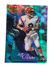 1996 Select Certified Edition Mirror Blue Silver Spirals #124 Jeff Blake PR /50