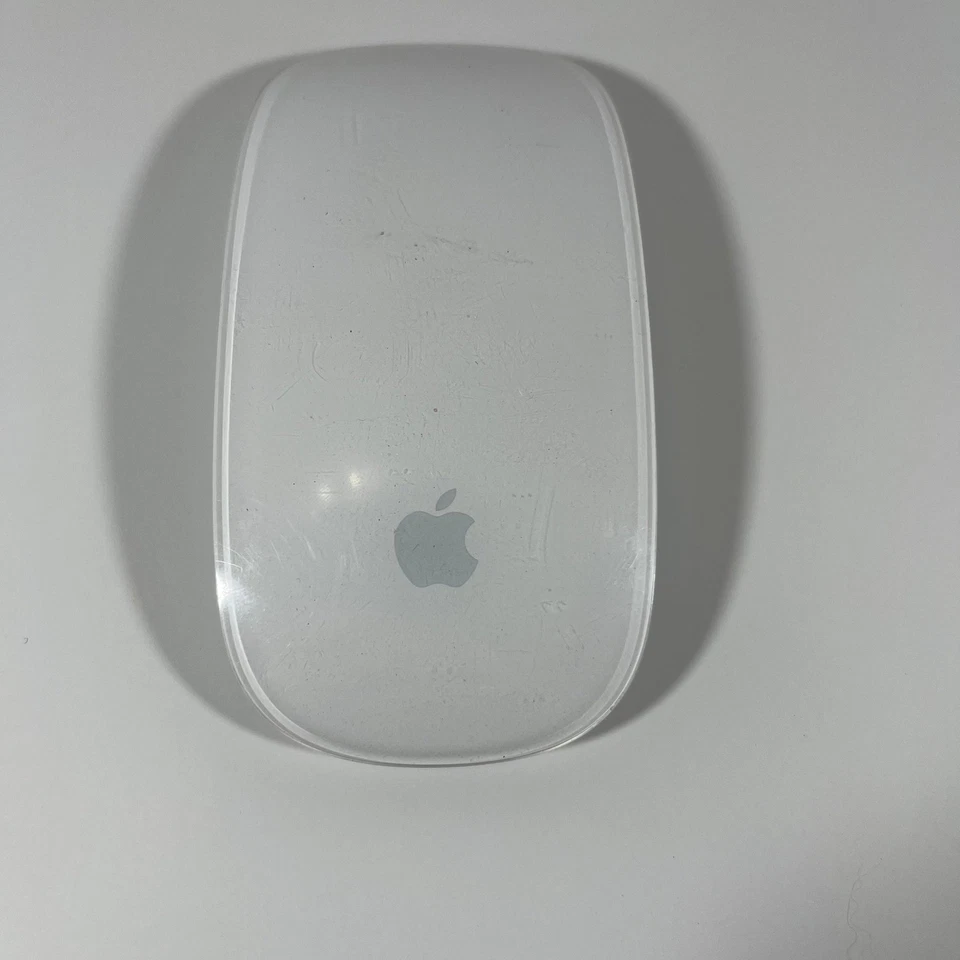 Apple Magic Mouse Wireless Bluetooth A1296 Computer Mouse Silver White - Image 2 of 4